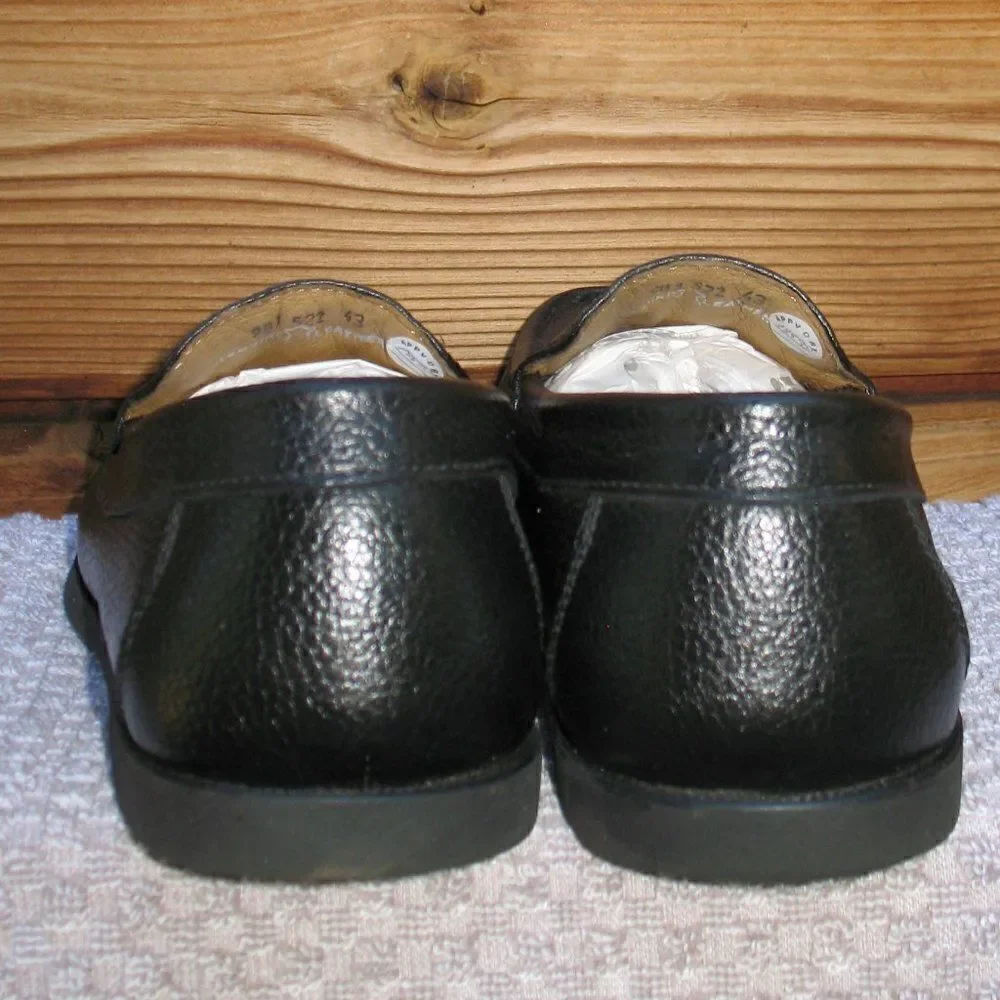 Mens Black Soft Leather Loafer 9